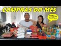 VLOG NO MERCADO - COMPRAS DO MÊS PARA 6 PESSOAS + organizando as compras no armário | Bruna Oliveira