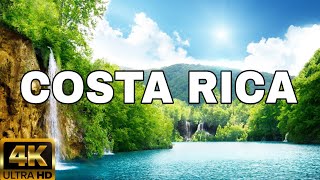 FLYING OVER COSTA RICA (4K UHD) - AMAZING BEAUTIFUL SCENERY &amp; RELAXING MUSIC