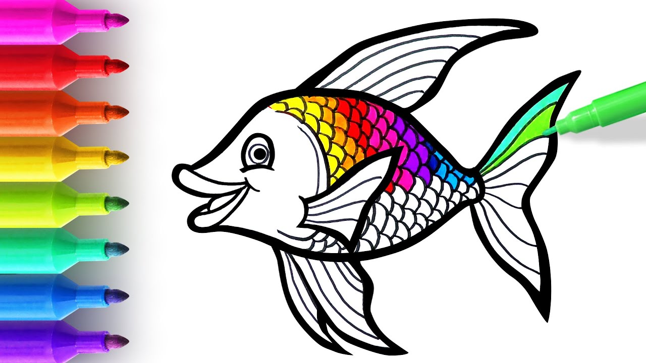 Peixes para colorir - Desenhos Imprimir