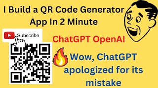 I Build a QR Code Generator App with Python & Tkinter using ChatGPT openai chatgpt