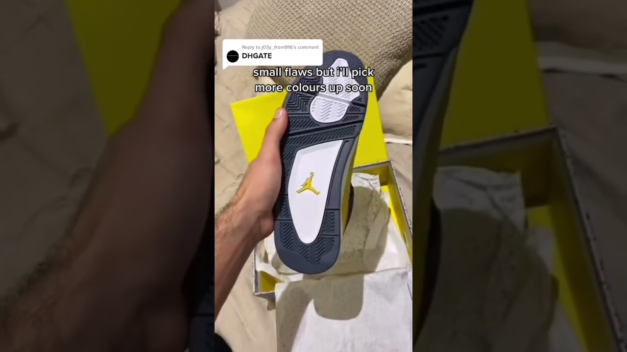  DHgate DHGATE JORDAN 4 LIGHTNING UNBOXING REVIEW Shorts Shoes