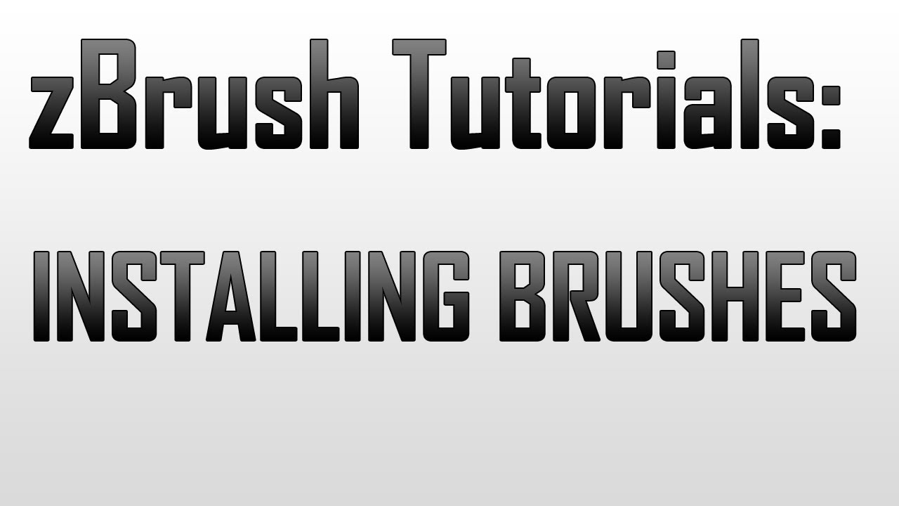 zbrush brushes install