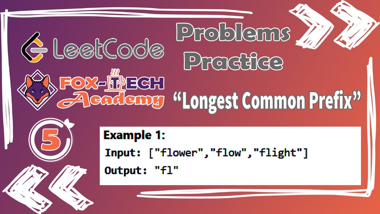 Common prefixes. Longest common