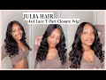 Glueless 4x4 HD Lace T Part Closure Wig Julia Hair | [Elastic Band Method]