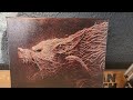 The Wolf & Snake Engraved on a 11x14 Canvas using The Ortur Laser Master 2 20 Watt Fixed Focus