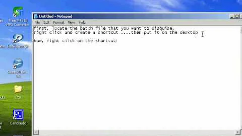 How to create a batch file shortcut and change its icon