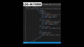 Log in form through HTML CSS #shorts #short #shortvideo #coding #developer screenshot 5