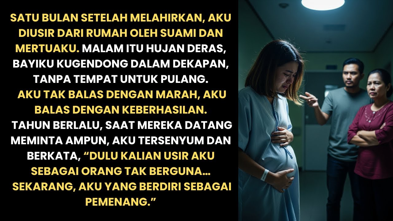 BARU MELAHIRKAN SATU BULAN, AKU DIUSIR OLEH SUAMI DAN MERTUAKU DARI RUMAH - BESOKNYA MEREKA MENYESAL