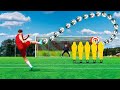 We Try to Shoot the Most Curved Free Kick on YOUTUBE - Challenge