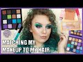 Doing my makeup to match my hair so I can feel like a mermaid🧜‍♀️🧜‍♀️| Auroreblogs
