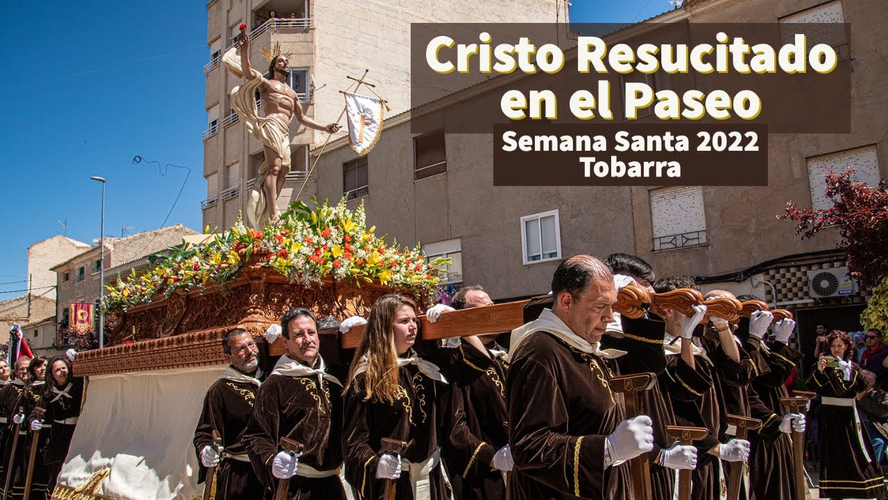 Cristo Resucitado en el Paseo. Semana Santa Tobarra 2022. Domingo de Resurrección