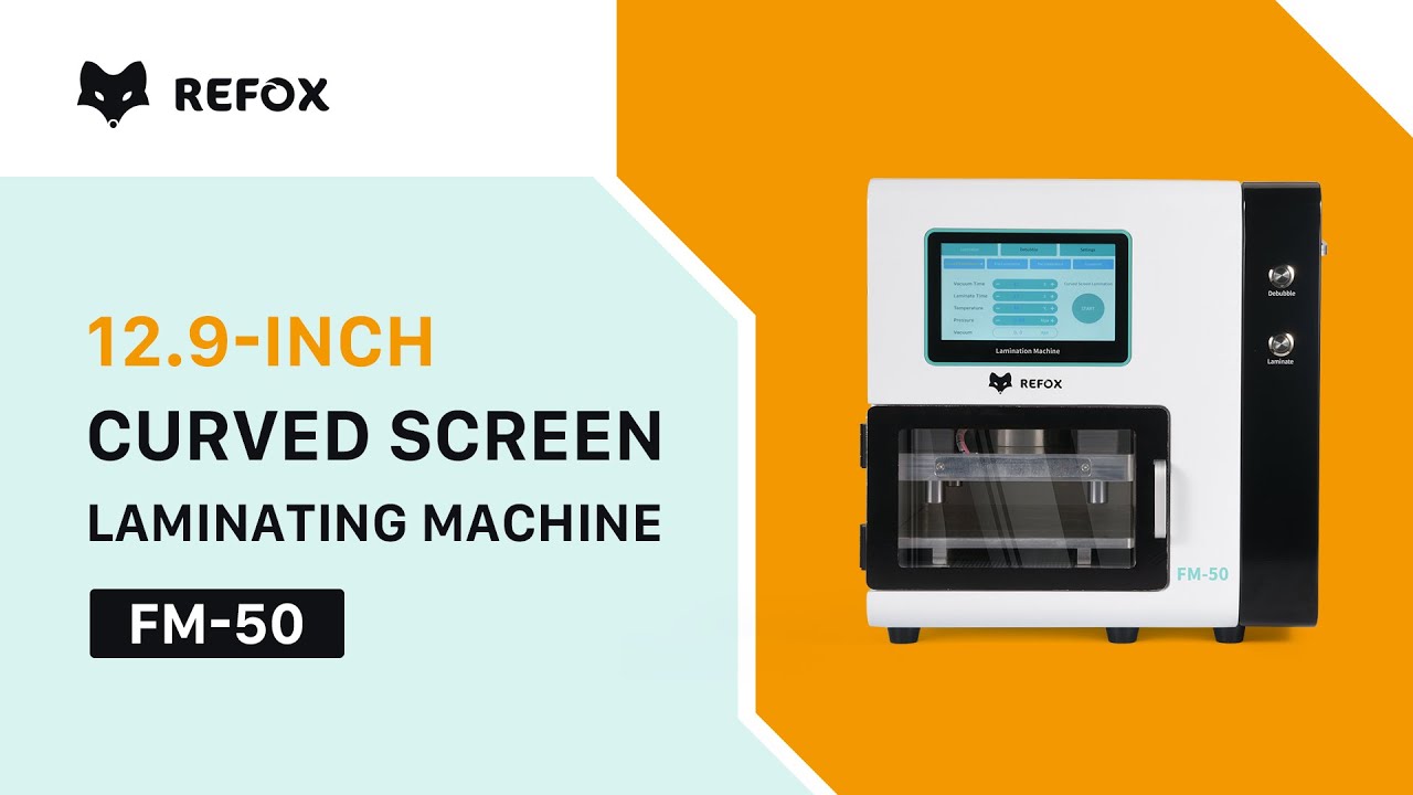 Screen Lamination Machine REFOX 12.9-inch Curved Screen Laminating Machine - YouTube