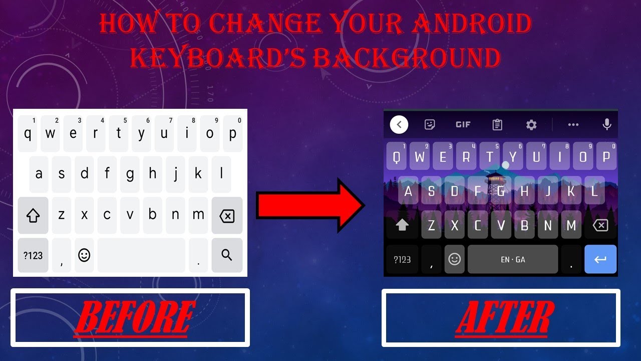 How to change your android keyboard's background 