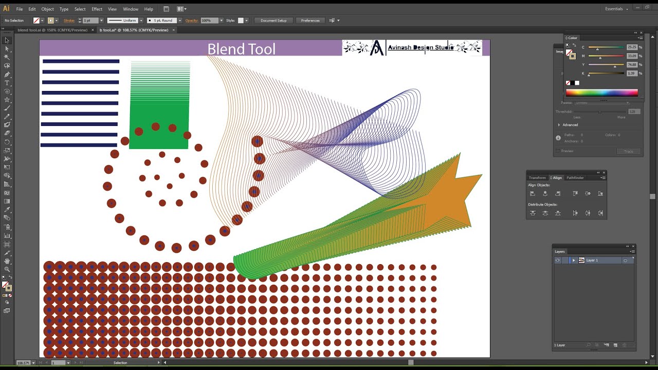 How to use the BLEND TOOL Adobe Illustrator - YouTube
