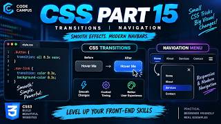 CSS Transitions & Navigation Explained | Smooth Hover Effects & Modern Navbars | Part 15