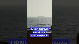A US #Navy destroyer fired on an Iranian-flagged cargo ship in the Arabian Sea.