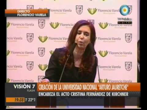 Visin Siete: Cristina Fernndez en Florencio Varela