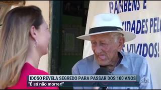 Jornal Primeiro Impacto: Seu João, qual o segredo para chegar aos 100 anos?