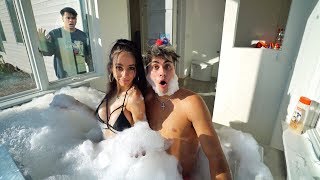 BUBBLE BATH WITH MY BROTHER'S WIFE PRANK!