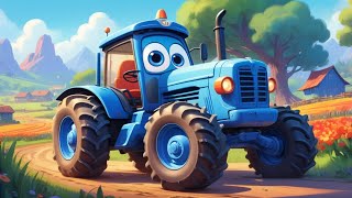 Синий трактор по полям 🚜🎶Детские Песенки  3D мультик для детей#синийтрактор #синийтракторпополям