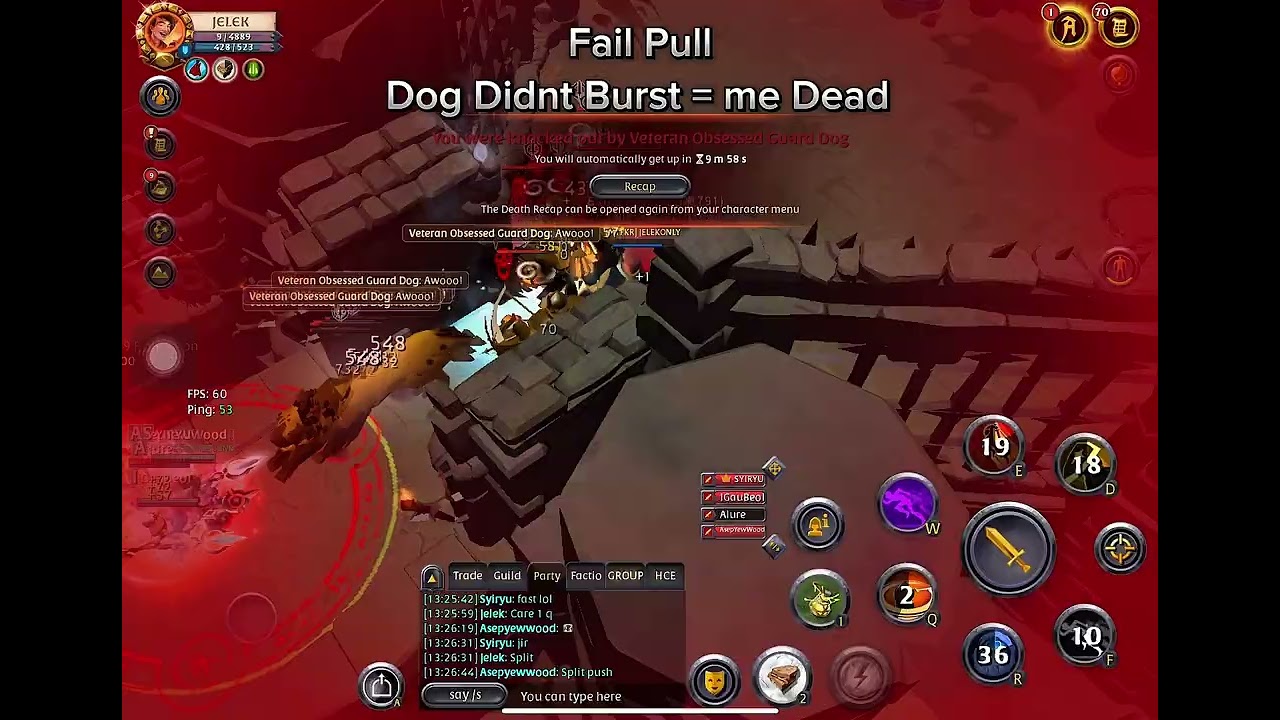 Albion Online HCE | Raven’s Claw’s LVL 18 | Tank POV “Mist Pull” - JELEK