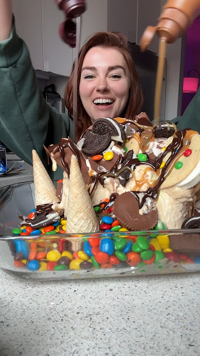 ASMR ice cream mukbang! #foodie #shorts #icecream #eating #mukbang #asmr #dessert