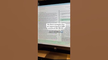 3 Strategies Improving my CARS Section of the MCAT #shorts