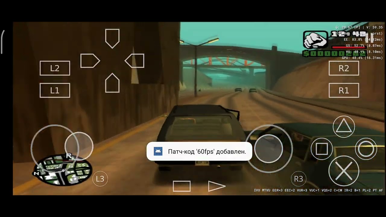 GTA San Andreas Android 60fps patch AetherSX2 Emulator PlayStation 2 SD ...