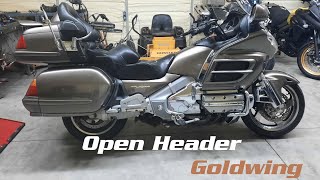 Goldwing GL1800 Open Header Exhaust Run