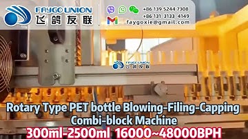 16000~48000BPH Rotary Type PET Bottle Blowing-Filling-Capping Combi-block Machine