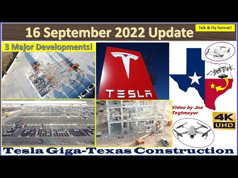 Tesla Gigafactory Texas 16 September 2022 Cyber Truck & Model Y Factory Construction Update(07:40AM)