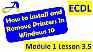 Installing a Printer, Lesson 3.5 ECDL/ICDL Module 1, Computer essentials