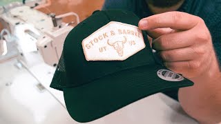 Sewing an embroidered patch on a hat - VLOG 