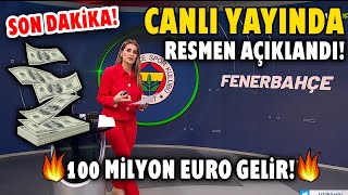 Fenerbahçe'ye Benzeri Görülmemiş DEV Gelir! 100 MİLYON EURO! Canlı Yayında Duyuruldu!