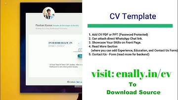 2021 CV Template HTML CSS - With Source Code