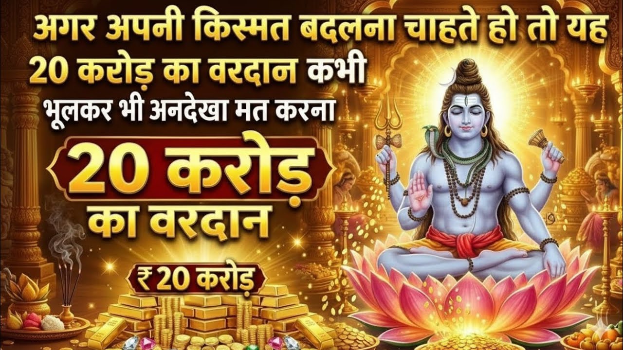 🕉️ अगर अपनी किस्मत बदलना चाहते हो😱 तो यह संदेश 20 करोड़ का वरदान है।। Mahadev Ji Ka Sandesh 🌈