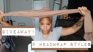 5 Easy Ways to Style Head Wrap over short starter Locs | GIVEAWAY NOW CLOSED