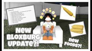 NEW BLOXBURG UPDATE?! NEW FOOD AND ITEMS?! | Welcome to Bloxburg