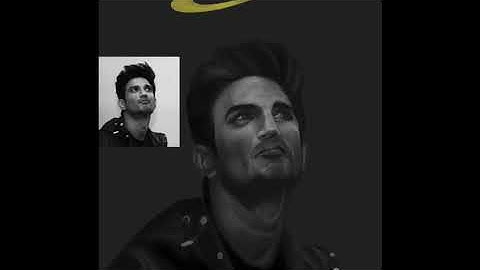 SUSHANTH SINGH RAJPUT | Procreate Painting brushes portrait drawing | Timelapse