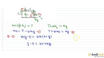 Consider the situation shown in figure. The horizontal surface below the bigger block is smooth....