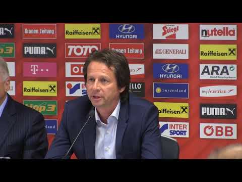 Pressekonferenz des ÖFB - Präsident &amp; Sportdirektor verkündet den neuen Teamchef Franco Foda