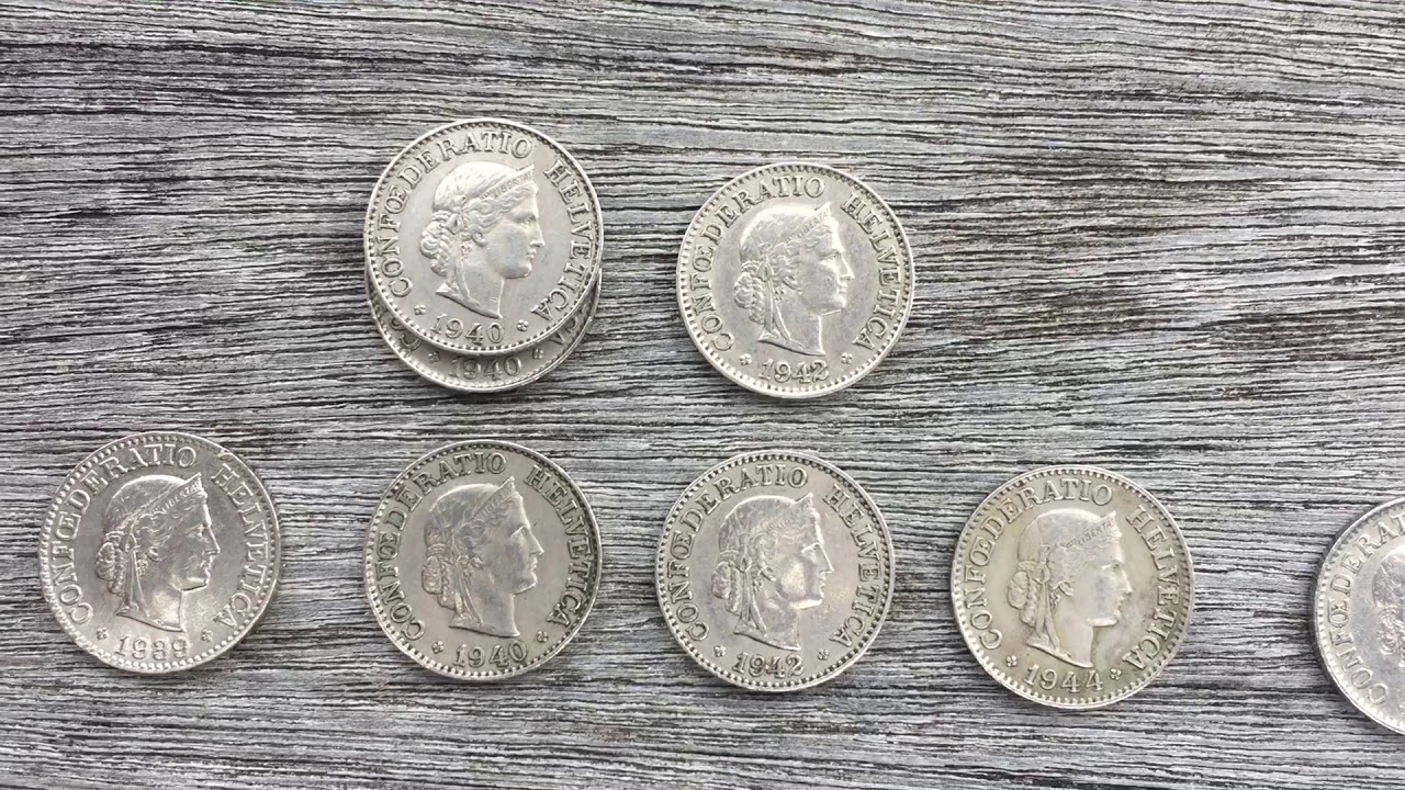 Results from 4 weeks of Swiss Coin Roll Hunting - 2000 "10 Rappen" coins searched!