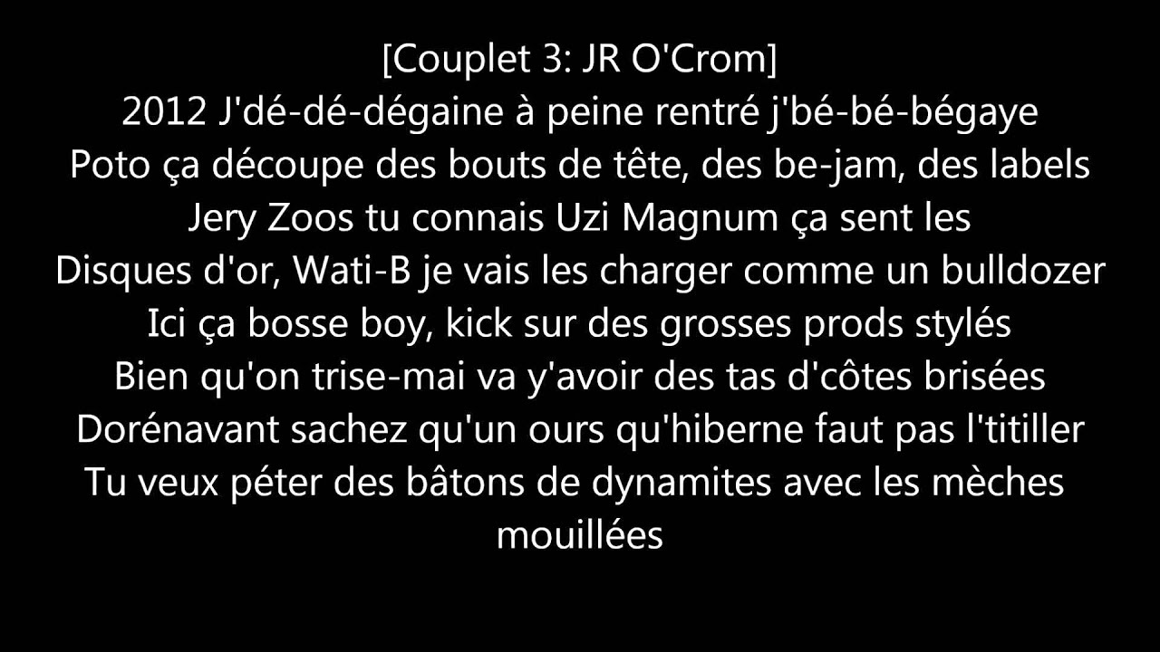 Sexion D Assaut Disque D Or Paroles
