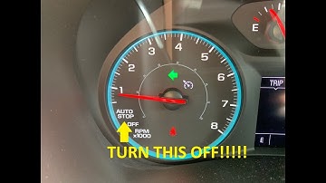 Disable Vehicle Auto Stop Feature - Chevy