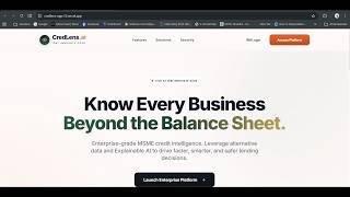 CredLens AI – AI Credit Intelligence Platform for MSME Lending | IDBI Innovate 2026 | Solo Wanderer