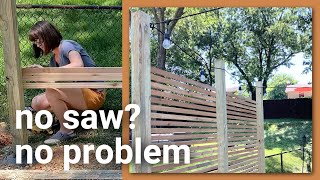 Make a Privacy Screen Without a Saw | Easy Patio Privacy Screen