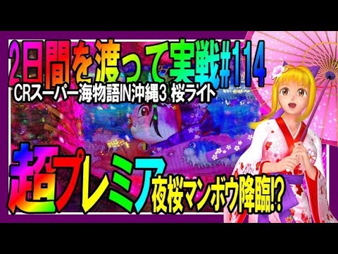 Crスーパー海物語in沖縄3桜ライト 114日目 2日間に渡って打って見ました 超プレミアの夜桜マンボウは初体験 1パチは稼げるのかな Youtube