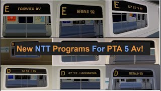 Roblox PTA 5 Av Lines: [NEW] NTT Programs for the (E), (D), and (K) trains! (all 20 of them)