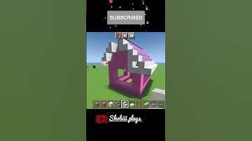 Minecraft pink beautiful house tutorial | survival house tutorial | minecraft house tutorial #shorts