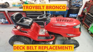 TroyBilt Bronco Riding Mower | Deck Belt Replacement